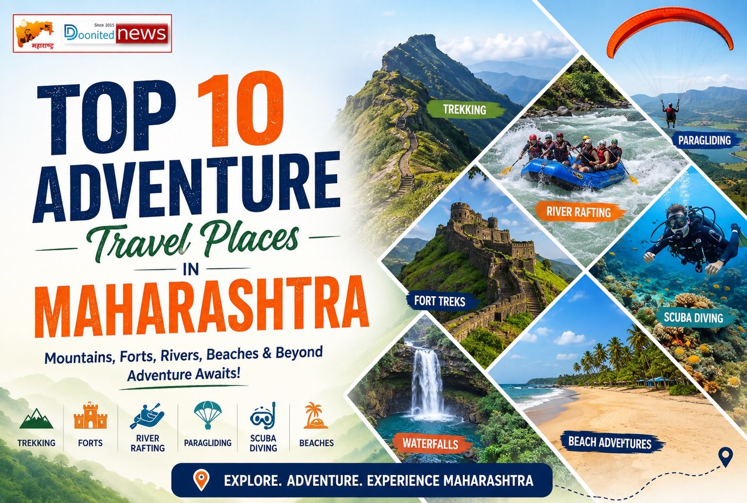 Top 10 Adventure Travel Places in Maharashtra: From Sahyadri Peaks to the Arabian Sea