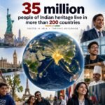 35 million people of Indian heritage live in more than 200 countries create image