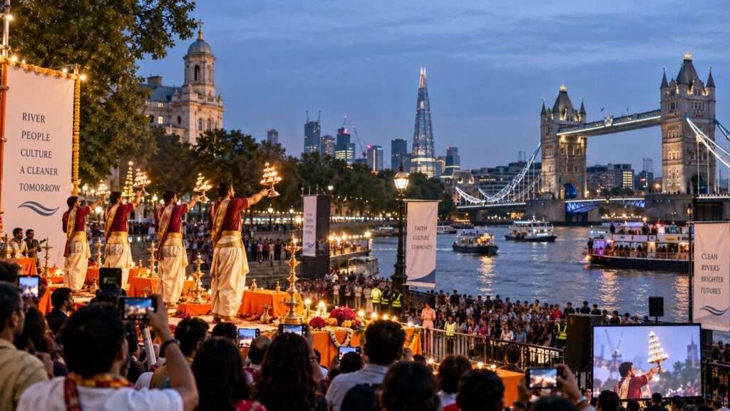 Ganga Aarti on Thames: London Witnesses Historic Indian Ceremony
