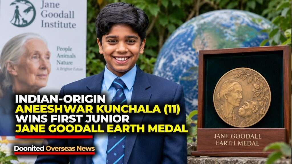 Aneeshwar Kunchala Wins Junior Jane Goodall Earth Medal