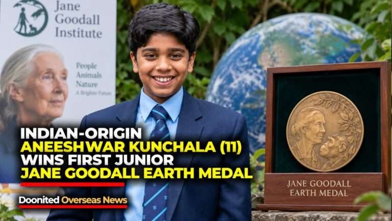Aneeshwar Kunchala Wins Junior Jane Goodall Earth Medal